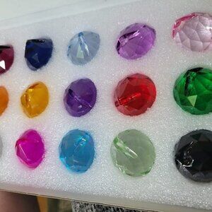 30mm/1.18" 15 Pack Crystal Ball Prism Sun Shine Catcher Rainbow Pendant